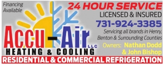 Residential & Commercial Refrigeration, Accu-Air Heating & Cooling